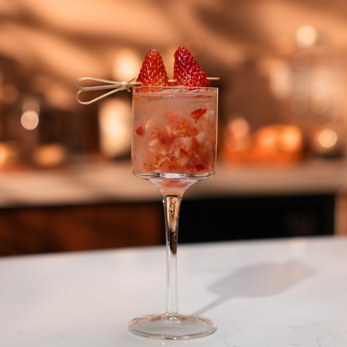 Strawberry Rum Collins