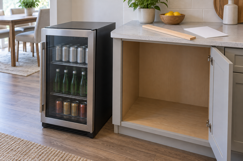 Can a Freestanding Beverage Fridge Go Under a Counter?