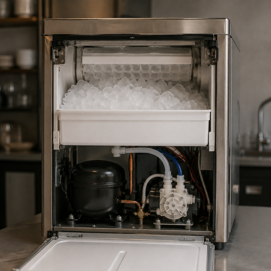 Is the Compressor or the Water Pump Louder in an Ice Maker?
