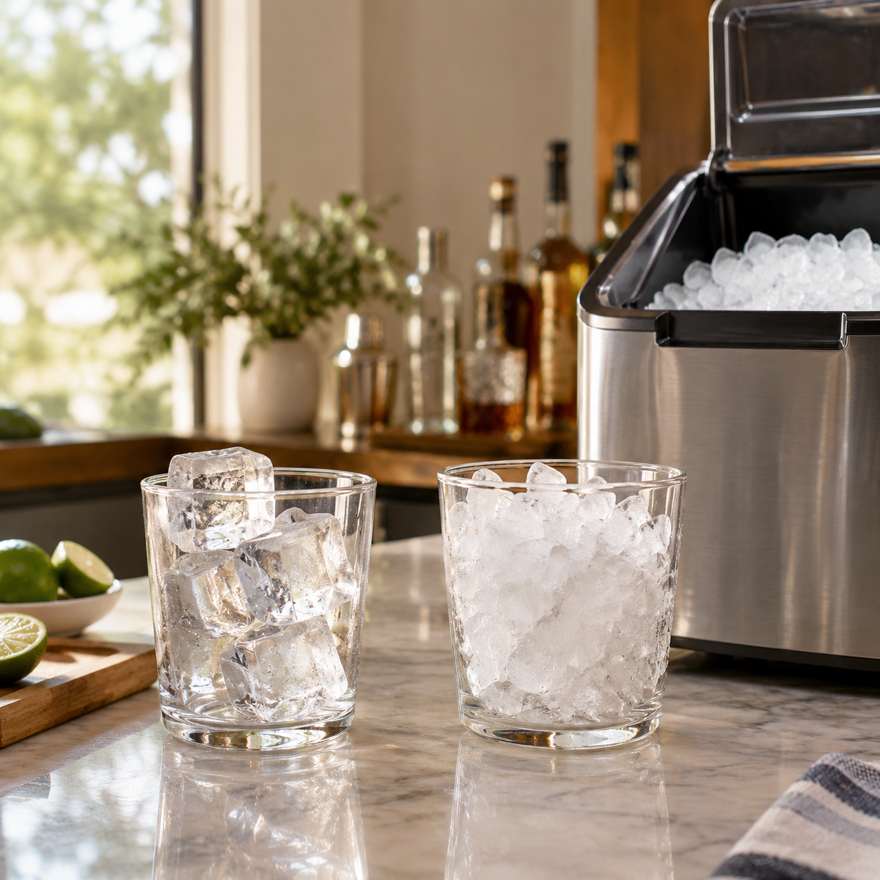 Clear Ice vs Nugget Ice: Which Ice Type Is Best for a Home Bar?